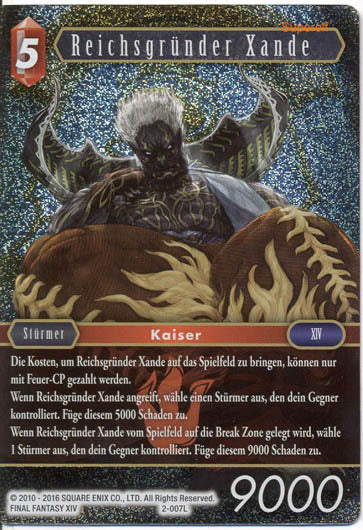 Final Fantasy Opus 2-007 L Reichsgründer Xande Feuer