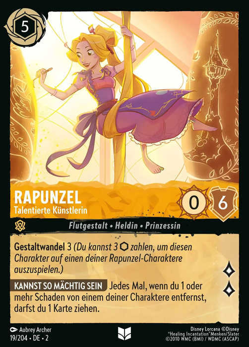 Lorcana Aufstieg der Flutgestalten 2-019 UC Rapunzel Bernstein