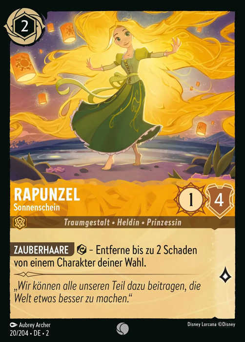 Lorcana Aufstieg der Flutgestalten 2-020 C Rapunzel Bernstein