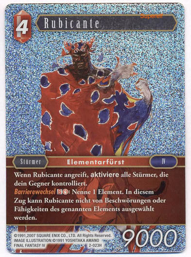 Final Fantasy Opus 2-023 H Rubicante Feuer
