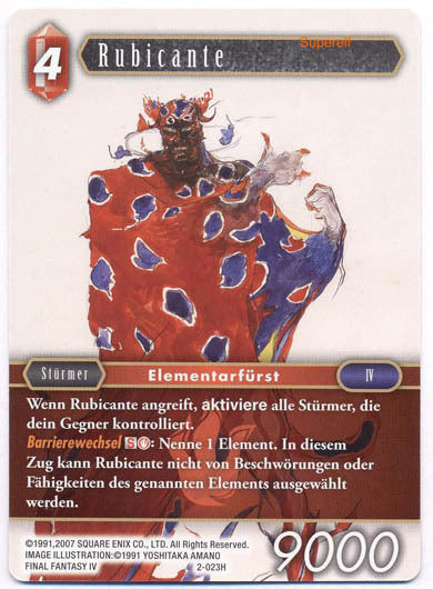 Final Fantasy Opus 2-023 H Rubicante Feuer