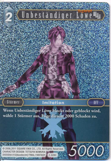 Final Fantasy Opus 2-028 C Unbeständiger Löwe Eis
