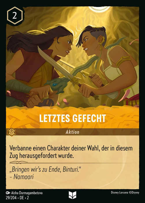 Lorcana Aufstieg der Flutgestalten 2-029 UC Letztes Gefecht Bernstein