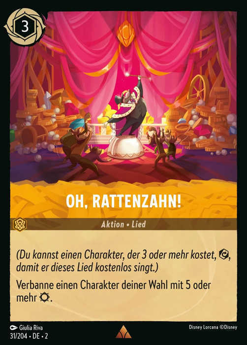Lorcana Aufstieg der Flutgestalten 2-031 R Oh, Rattenzahn ! Bernstein