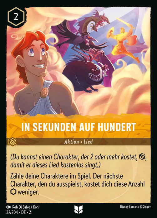 Lorcana Aufstieg der Flutgestalten 2-032 UC In Sekunden auf Hundert Bernstein