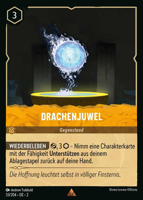 Lorcana Aufstieg der Flutgestalten 2-033 R Drachenjuwel Bernstein