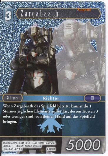 Final Fantasy Opus 2-034 R Zargabaath Eis