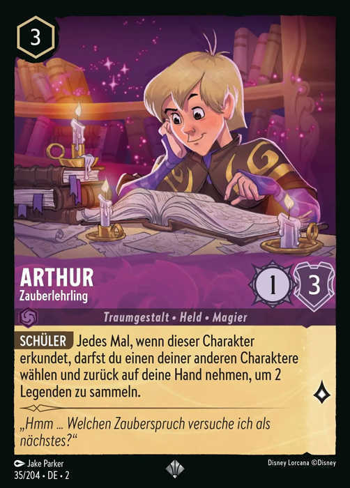 Lorcana Aufstieg der Flutgestalten 2-035 SR Arthur Amethyst