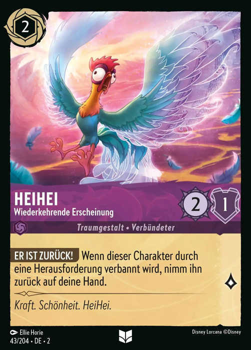 Lorcana Aufstieg der Flutgestalten 2-043 UC Heihei Amethyst