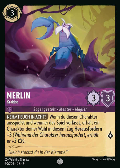 Lorcana Aufstieg der Flutgestalten 2-050 C Merlin Amethyst