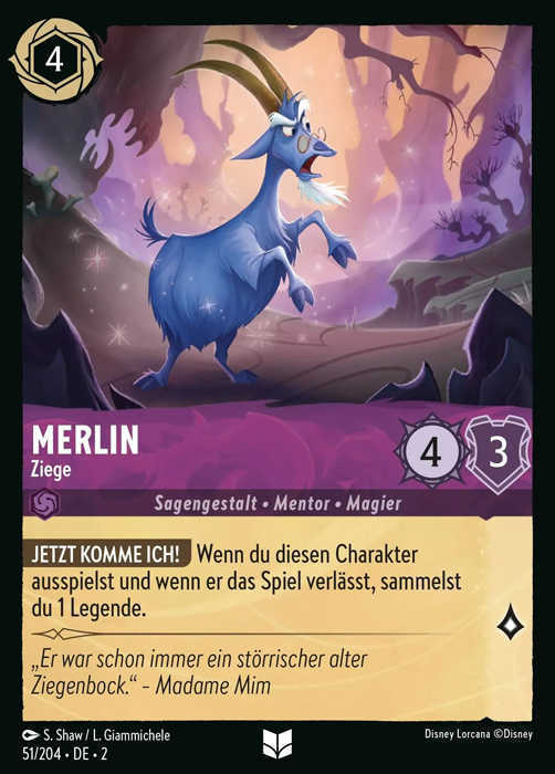Lorcana Aufstieg der Flutgestalten 2-051 UC Merlin Amethyst