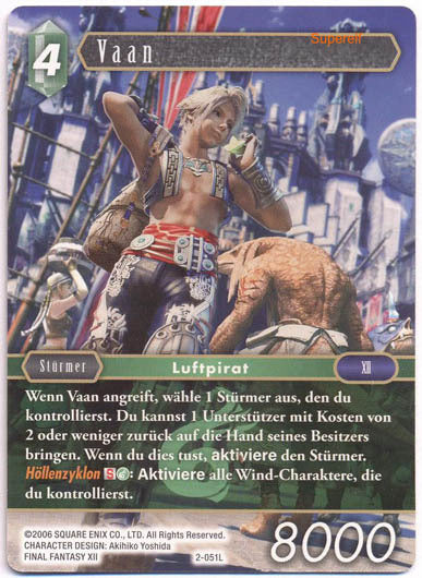 Final Fantasy Opus 2-051 L Vaan Wind