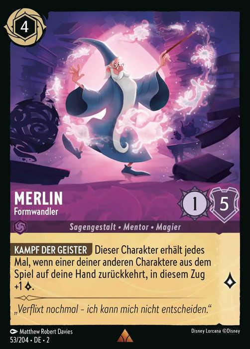 Lorcana Aufstieg der Flutgestalten 2-053 R Merlin Amethyst