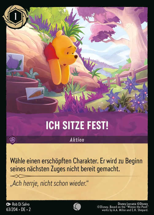 Lorcana Aufstieg der Flutgestalten 2-063 C Ich sitze fest! Amethyst