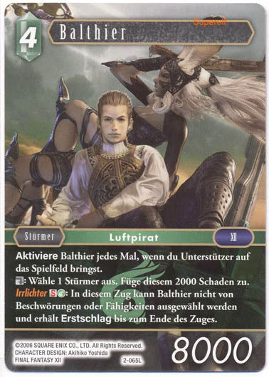 Final Fantasy Opus 2-065 L Balthier Wind