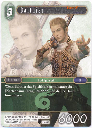 Final Fantasy Opus 2-066 R Balthier Wind