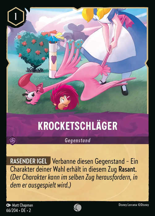 Lorcana Aufstieg der Flutgestalten 2-066 C Krocketschläger Amethyst