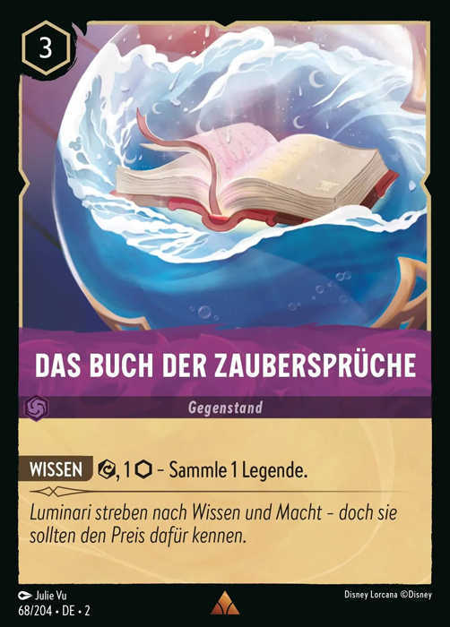 Lorcana Aufstieg der Flutgestalten 2-068 R Das Buch der Zaubersprüche Amethyst