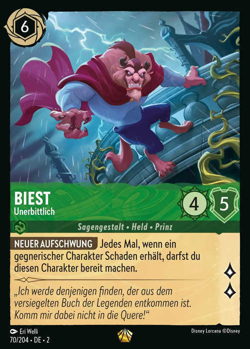 Lorcana Aufstieg der Flutgestalten 2-070 L Biest Smaragd