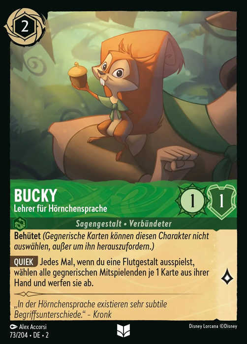Lorcana Aufstieg der Flutgestalten 2-073 UC Bucky Smaragd