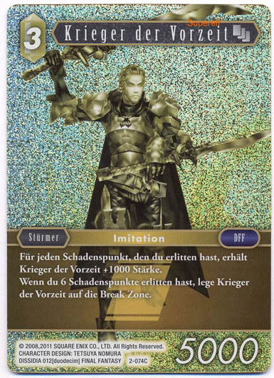 Final Fantasy Opus 2-074 C Krieger der Vorzeit Erde