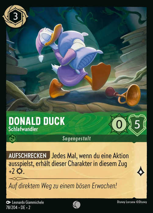 Lorcana Aufstieg der Flutgestalten 2-078 C Donald Duck Smaragd