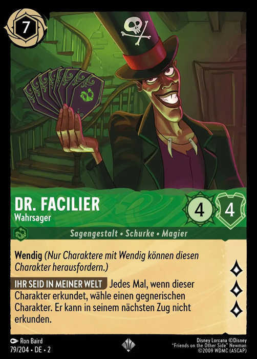 Lorcana Aufstieg der Flutgestalten 2-079 SR Dr. Facilier Smaragd