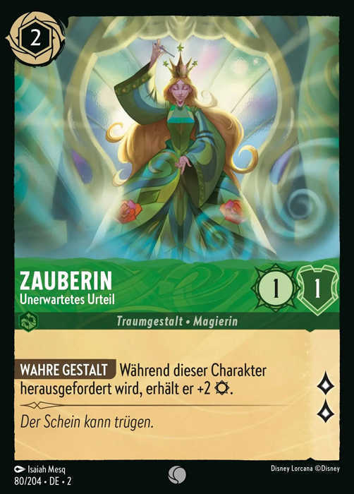 Lorcana Aufstieg der Flutgestalten 2-080 C Zauberin Smaragd