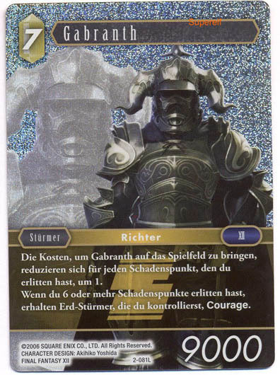 Final Fantasy Opus 2-081 L Gabranth Erde