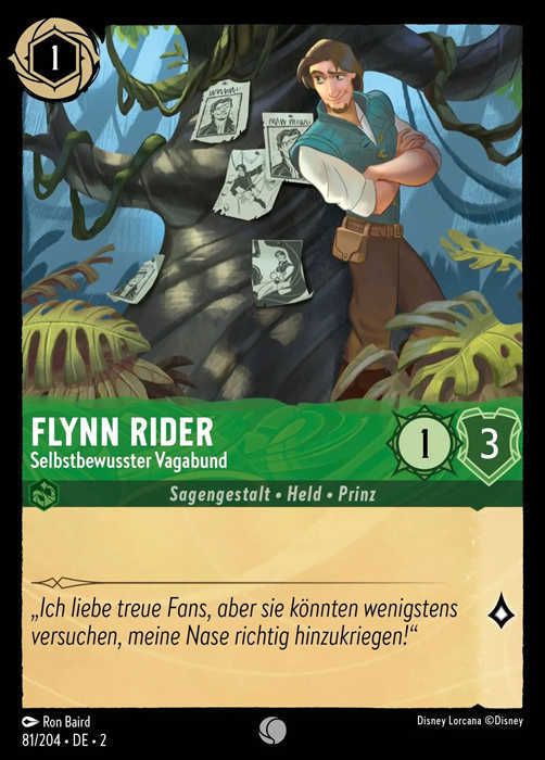 Lorcana Aufstieg der Flutgestalten 2-081 C Flynn Rider Smaragd