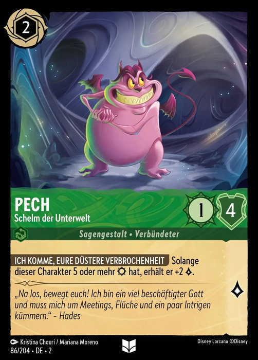 Lorcana Aufstieg der Flutgestalten 2-086 UC Pech Smaragd