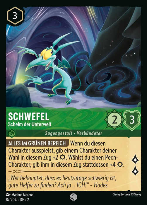 Lorcana Aufstieg der Flutgestalten 2-087 C Schwefel Smaragd