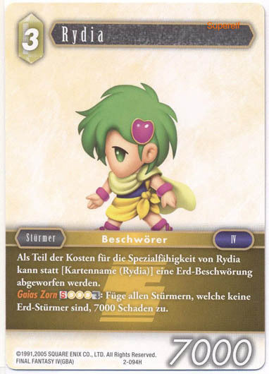 Final Fantasy Opus 2-094 H Rydia Erde