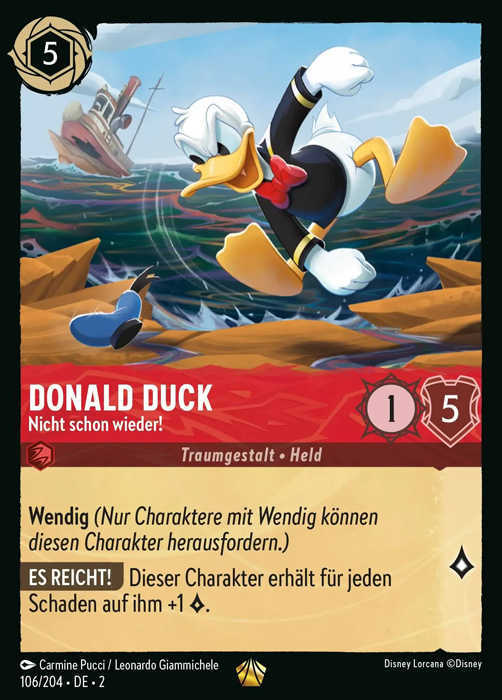 Lorcana Aufstieg der Flutgestalten 2-106 L Donald Duck Rubin