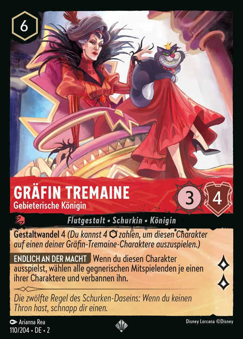 Lorcana Aufstieg der Flutgestalten 2-110 SR Gräfin Tremaine Rubin