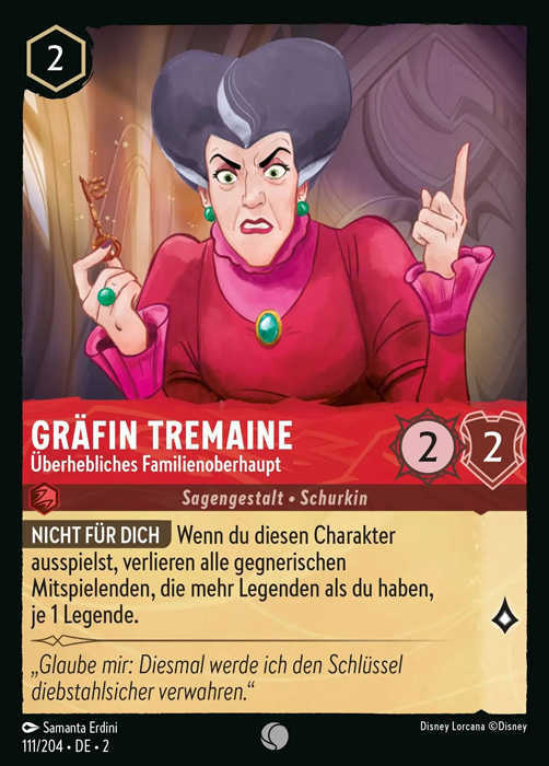 Lorcana Aufstieg der Flutgestalten 2-111 C Gräfin Tremaine Rubin