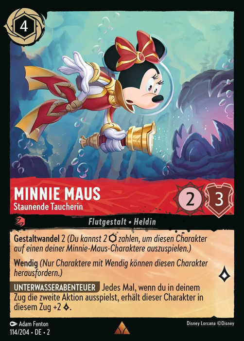 Lorcana Aufstieg der Flutgestalten 2-114 R Minnie Maus Rubin
