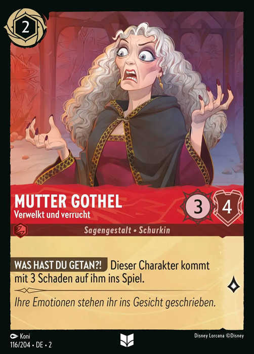 Lorcana Aufstieg der Flutgestalten 2-116 UC Mutter Gothel Rubin