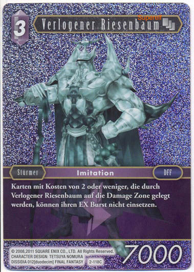 Final Fantasy Opus 2-118 C Verlogener Riesenbaum Blitz