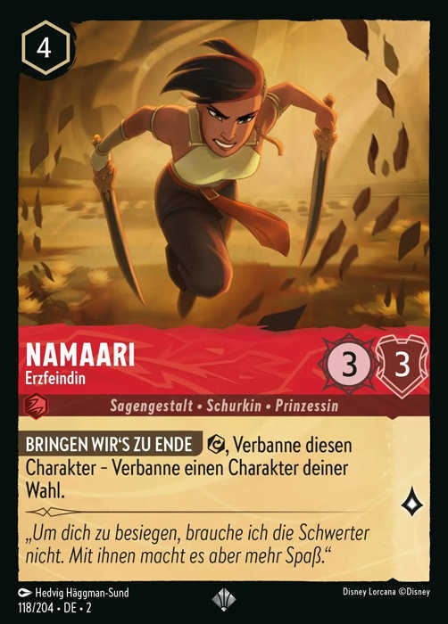 Lorcana Aufstieg der Flutgestalten 2-118 SR Namaari Rubin