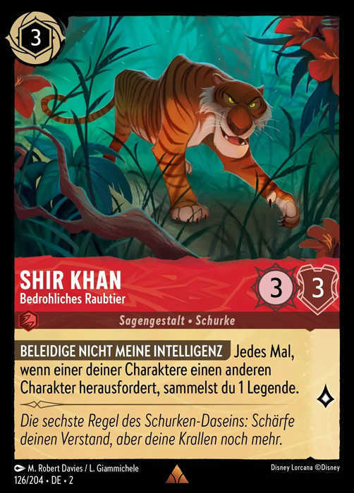 Lorcana Aufstieg der Flutgestalten 2-126 R Shir Khan Rubin