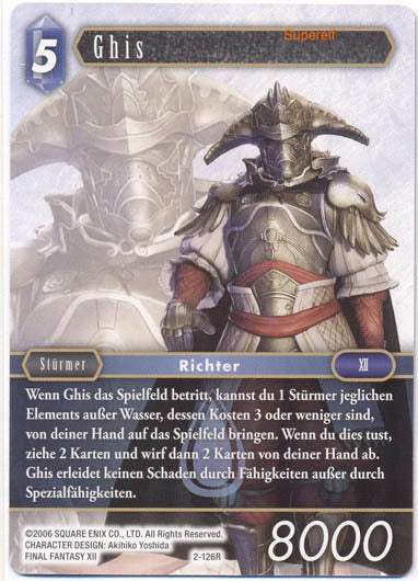 Final Fantasy Opus 2-126 R Ghis Wasser