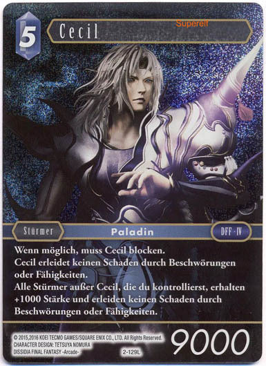 Final Fantasy Opus 2-129 L Cecil Wasser