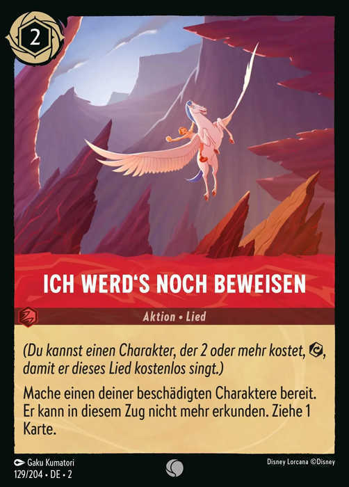 Lorcana Aufstieg der Flutgestalten 2-129 C Ich werd´s noch beweisen Rubin