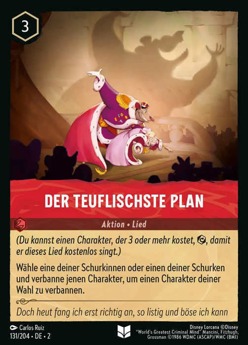 Lorcana Aufstieg der Flutgestalten 2-131 UC Der teuflischte Plan Rubin