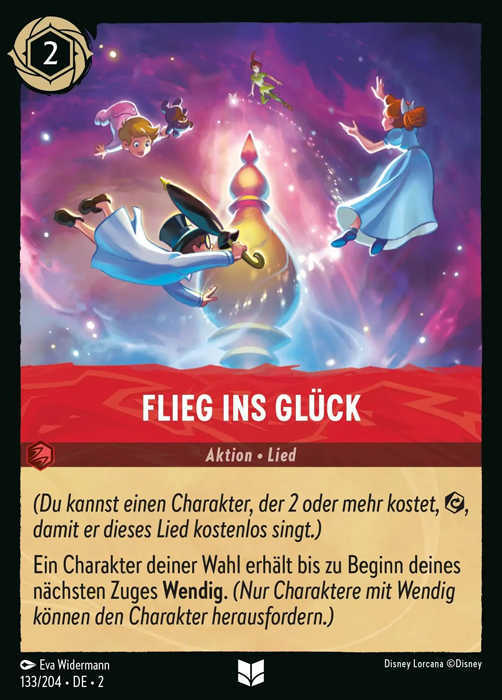 Lorcana Aufstieg der Flutgestalten 2-133 UC Flieg ins Glück Rubin