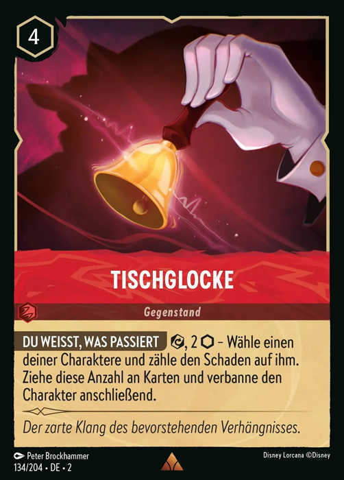 Lorcana Aufstieg der Flutgestalten 2-134 R Tischglocke Rubin