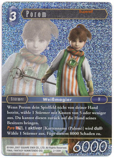 Final Fantasy Opus 2-135 H Porom Wasser