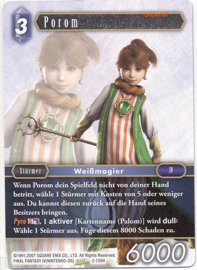 Final Fantasy Opus 2-135 H Porom Wasser