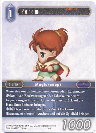 Final Fantasy Opus 2-136 R Porom Wasser